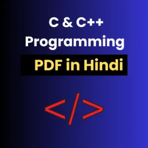 C & C++ Programming PDF in Hindi